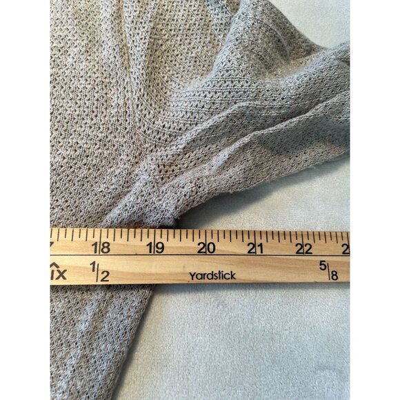 Free People Y2K Comfy Beige Long Knit Cardigan Pockets Bell sleeves BoHo Sz M - Picture 3 of 9